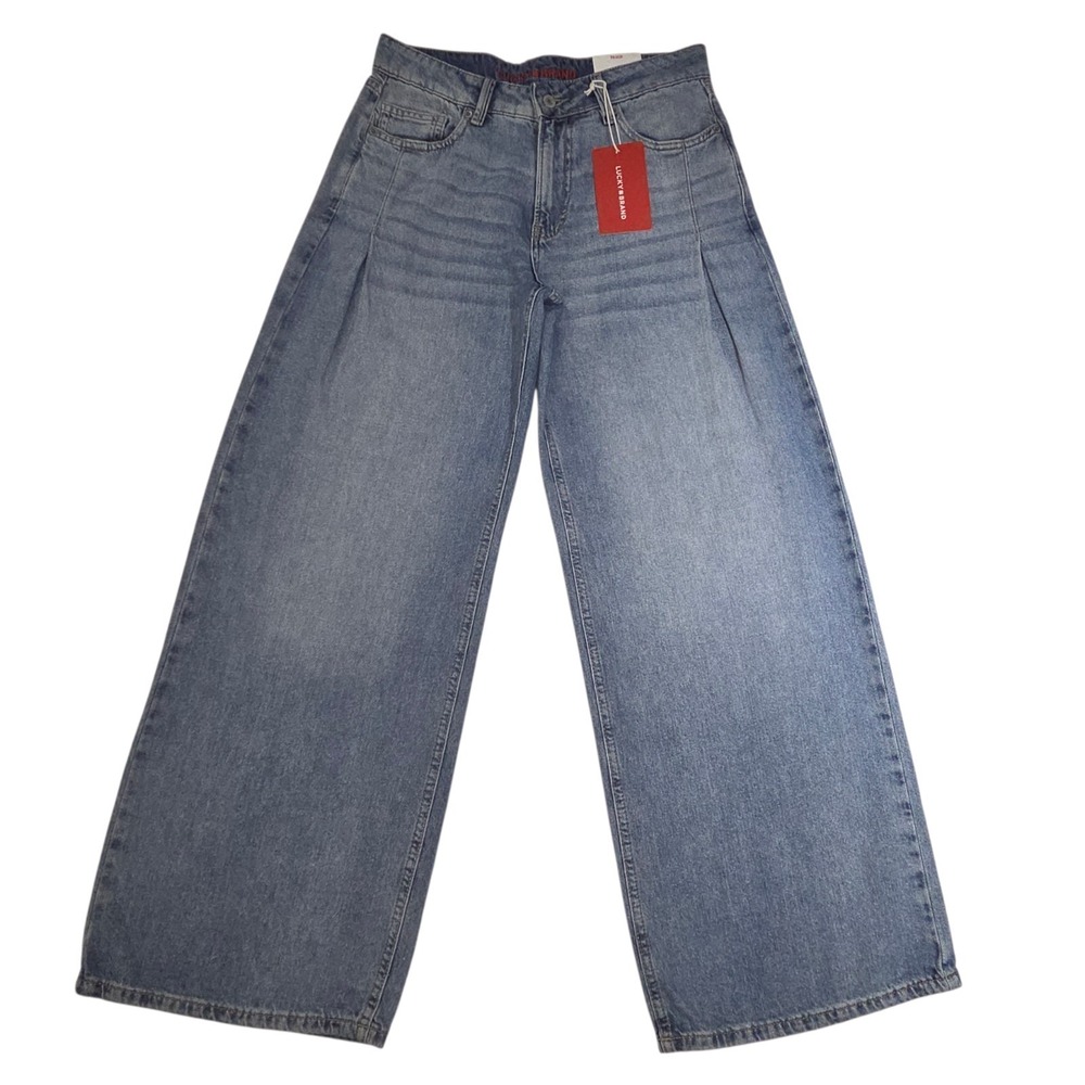 Lucky Brand Women's Jeans 8/29 Denim Palazzo Pleated Wide Leg Rigid High Rise‎ - Picture 15 of 16